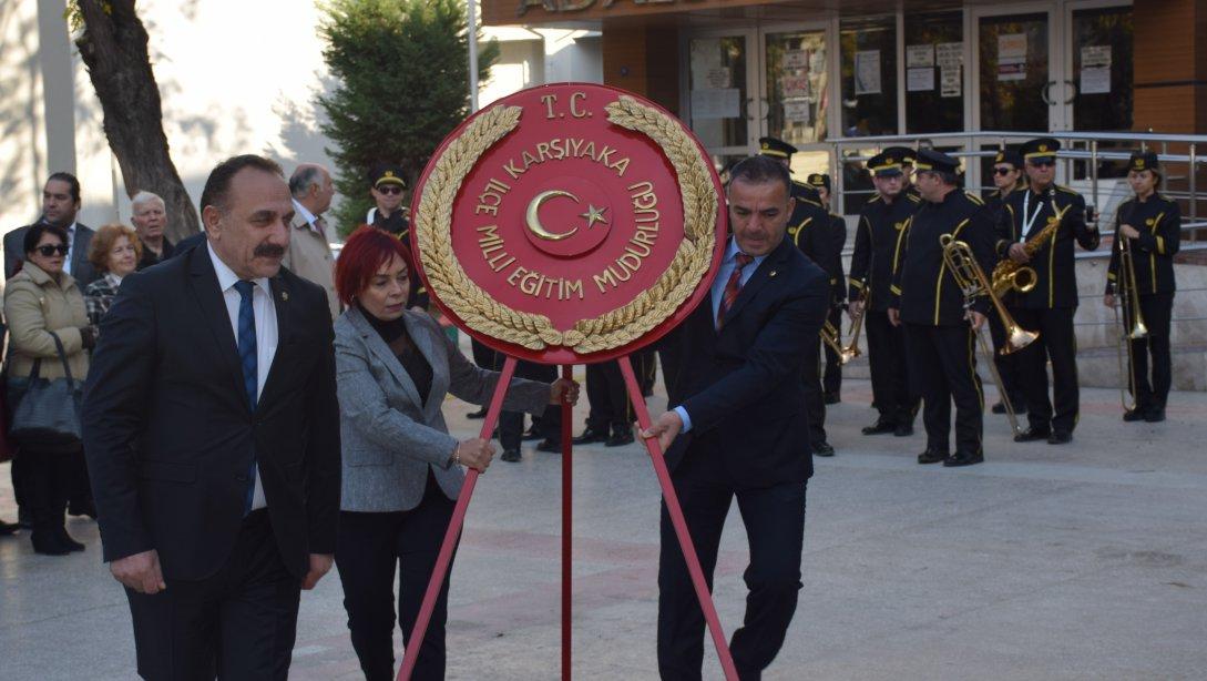 Karşıyaka Milli Eğitim 24 Kasım’da Başöğretmen Atatürk’e Çelenk Sundu